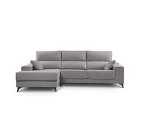 Chaise longue m con arcón noelia izquierda 4 plazas gris claro