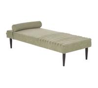 Chaise Longue Moderno Minimalista Diván Individual Tela Verde Mauriac