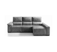 Chaise longue relax eléctrico baltia derecha 4 plazas gris claro - conforama