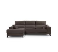 Chaise longue s con arcón noelia izquierda 3 plazas chocolate