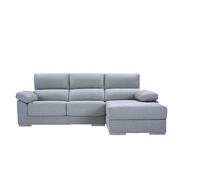 Chaise longue s con arcón noemi derecha 3 plazas azul claro