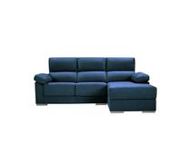 Chaise longue s con arcón noemi derecha 3 plazas azul marino