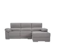 Chaise longue s con arcón noemi derecha 3 plazas gris claro