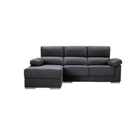 Chaise longue s con arcón noemi izquierda 3 plazas antracita