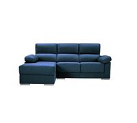 Chaise longue s con arcón noemi izquierda 3 plazas azul marino
