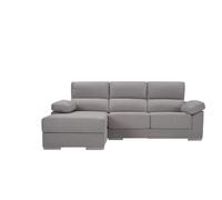 Chaise longue s noemi izquierda 3 plazas gris claro