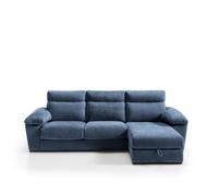 Chaise longue solis derecha 4 plazas azul