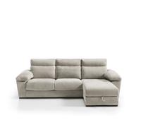 Chaise longue solis derecha 4 plazas beige