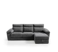 Chaise longue solis derecha 4 plazas gris oscuro