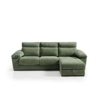 Chaise longue solis derecha 4 plazas verde