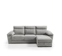 Chaise longue solis izquierda 4 plazas gris