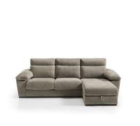 Chaise longue solis izquierda 4 plazas marrón