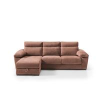 Chaise longue solis izquierda 4 plazas terracota