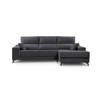 Chaise longue xl con arcón noelia derecha 4 plazas antracita