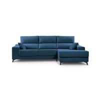 Chaise longue xl con arcón noelia derecha 4 plazas azul marino