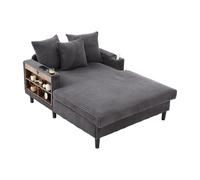 Chaiselongue multifuncional de pana, Gris oscuro Aosom España