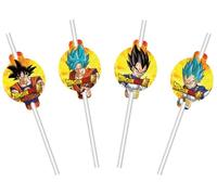 Chaks 8 pajitas de cartón Dragon Ball Z