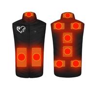 Chaleco calefactable para hombre y mujer Chaleco Térmico con Temperatura Ajustable con 9 Zona de Calentamiento (sin batería) chaqueta cálida para Moto Temperatura Chaleco Calefactable para pesca