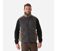 Chaleco Caza Solognac 500 Hombre Calido Borreguito Polar Gris 3XL