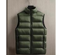 Chaleco Masculino Algodón Acolchado Invierno | Cierre cremallera para suave, sin mangas, cuello alto protector, ajuste regular, ideal capas(Green 4XL)