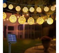 ChaneeHann Guirnaldas Luces Exterior Solar, 7 Metros 50 LED, 8 Modos de Luz, IP65 Impermeable, Bombillas Solares Exterior Jardin para Terraza Balcón y Decoración de Exteriores
