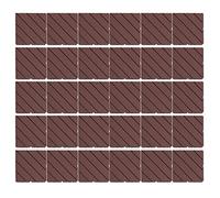 Changor 30 Piezas de Baldosas de Plástico Entrelazadas para Terraza, Suelos Ligeros Antideslizantes para Exteriores, para Patios, Jardines y Piscinas, 11,8x11,8 Pulgadas (Café)