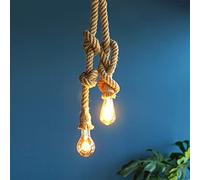Chao Zan Luz de cuerda retro, con 2 cabezales de lámpara, cada luz de cuerda de 150cm de largo, estilo retro país E27, adecuada para restaurantes, cafeterías, iluminación (Bombilla no incluida)