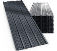 Chapa trapezoidal juego de 14 antracita 110x46cm