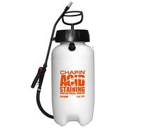 Chapin International 22240XP Pulverizador Industrial de tinción de ácido de 2 galones con válvula de Alivio de presión para tinción ácida, Blanco translúcido