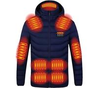 Chaqueta calefactable para hombres y mujeres, chaqueta calefactora eléctrica USB, abrigo, ropa calefactora, 19 zonas calefactadas, 3 temperaturas ajustables, chaleco cálido lavable en invierno ( Color