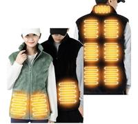 Chaqueta Calefactable Unisex Hombre Mujer Calefactor Temperatura Ajustable con 9 Zona de Calentamiento Chaleco Térmico con Temperatura Ajustable chaleco de forro polar (sin batería)