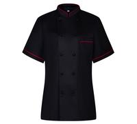 CHAQUETA COCINERA MUJER - UNIFORMES CHEF MUJER CHAQUETA MUJER DE COCINA - Ref.849B Black EU:S