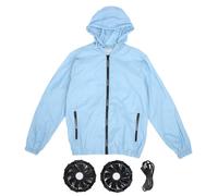 Chaqueta con ventilador refrigerante para hombre y mujer, con 2 ventiladores que generan circulación de aire, 3 niveles de velocidad, ajustable, ropa climatizada, ideal para trabajar en ambientes calu