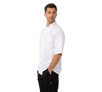 Chaqueta de chef, negra, 2XL, Chef Works JLCV-BLK, Poli/algodón, blanco, XXXL