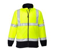 Chaqueta de forro polar de alta visibilidad, ignífuga y antistática Portwest FR31, color amarillo, talla XL