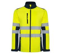 Chaqueta Softshell Antares (M, Amarillo flúor/Azul marino)