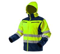 CHAQUETA SOFTSHELL DE ALTA VISIBILIDAD CON CAPUCHA AMARILLA L - T N81-700-L