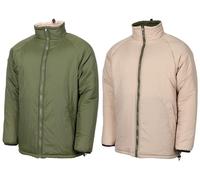 Chaqueta térmica para exteriores, reversible, color verde oliva/caqui, tallas grandes hasta 5XL