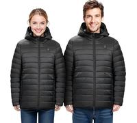 Chaqueta térmica para hombre con batería de 7.4V, abrigo eléctrico de soft shell, prenda exterior ligera y resistente al viento, con 6 zonas de calentamiento y 3 niveles de temperatura, ideal para sen