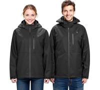 Chaqueta térmica para mujer con batería de 7.4V, abrigo eléctrico de soft shell, cortavientos, impermeable y ligero, con 5 zonas de calentamiento y 3 niveles de temperatura, apta para lavado en máquin