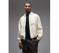 Chaqueta vaquera color arena claro de estilo worker con cremallera de No Problemo-Neutro Arena 112-119 CM