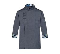 Chaquetilla Cocinero Chaqueta de Uniforme for Hombre y Mujer, Manga 3/4, for Cocinero, Camarero(Grey,M)