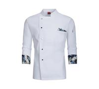 Chaquetilla Cocinero Uniforme de Chef Blanco, Chaqueta de Chef de Manga Larga, Camiseta, Chaqueta de Chef de Hotel, Ropa de Cocina Transpirable for Restaurante y panadería(White Jacket,XL)