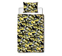 Character World Funda de edredón oficial de Batman con diseño de camuflaje | funda de edredón reversible azul de dos caras