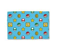 Character World Nintendo - Manta de forro polar con licencia oficial de Super Mario | Manta súper suave y cálida, marcas de diseño de juego continuo | perfecta para el dormitorio, camping y fiestas de