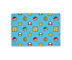 Character World Nintendo - Manta de forro polar con licencia oficial de Super Mario | Manta súper suave y cálida, marcas de diseño de juego continuo | perfecta para el dormitorio, camping y fiestas de