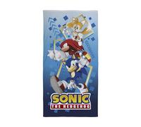Character World Toalla Oficial de Sonic The Hedgehog para niños, sensación súper Suave, diseño de Rebote, hogar, baño, Playa y Piscina, Talla única, 70 cm x 140 cm, 100% algodón