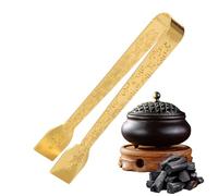 Charcoal Burner Tweezers - Long Metal Grip | Incense Charcoal Tongs, Heat Resistant Small Tong Tool For Charcoals Handling, Home Fragrance Burner Accessory For Meditation Yoga Ritual | Incense Tools