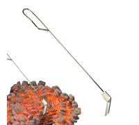 Charcoal Rake | Cleaning Tools with Long Handle | Elongated Fireplace Charcoal Rake | for Fire Pits Pizza Oven Wood Stove Smokehouses Kettle Campfire Outdoor Grilling Party Garden