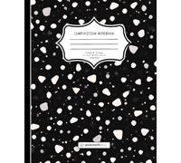 Charcoal Stone Pattern Student Composition Notebook: College Ruled Journal for Notes & Ideas | 7.5 x 9.25 in | 150 Pages